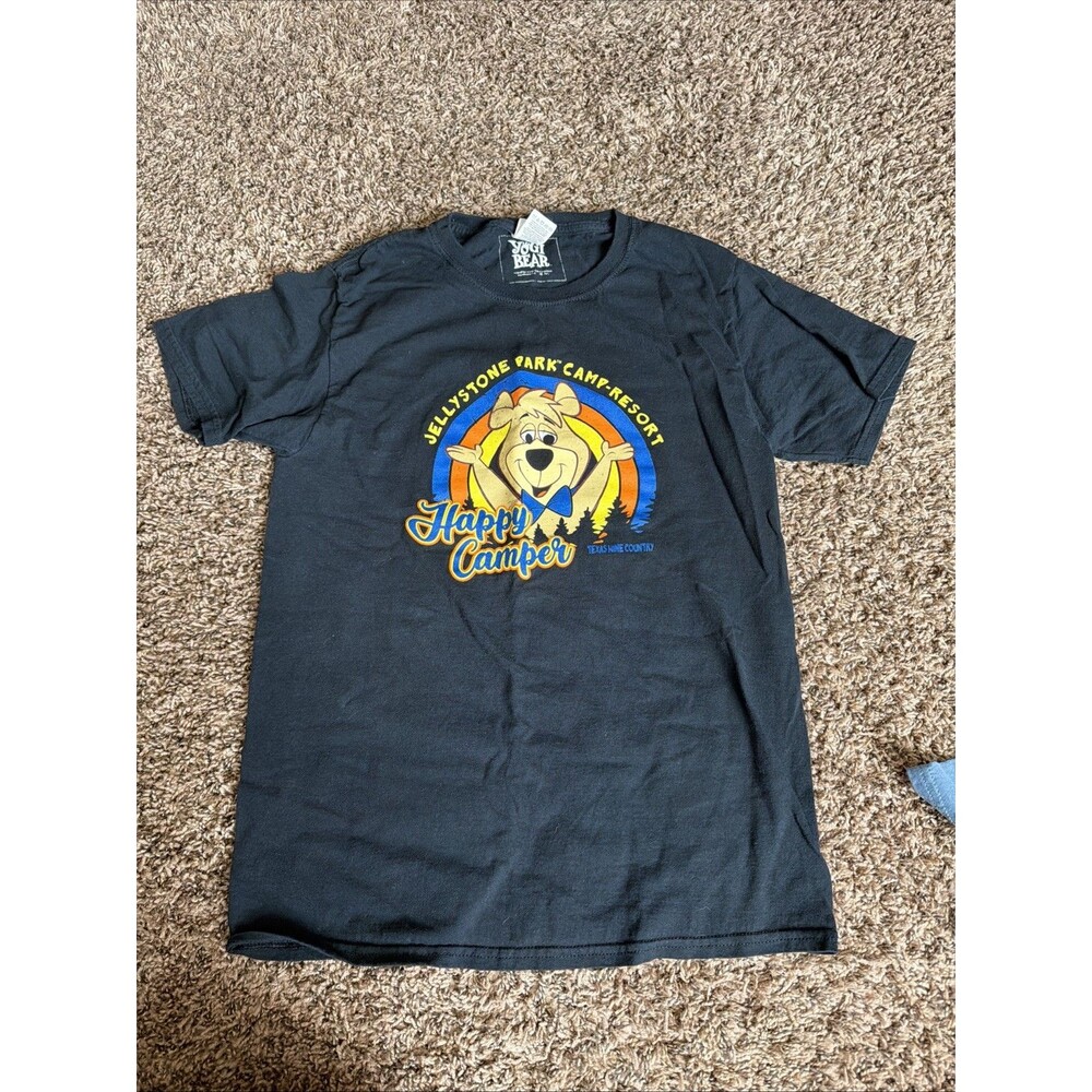 Jellystone Park Black Happy Camper Texas Wine Country Sz Small Shirt